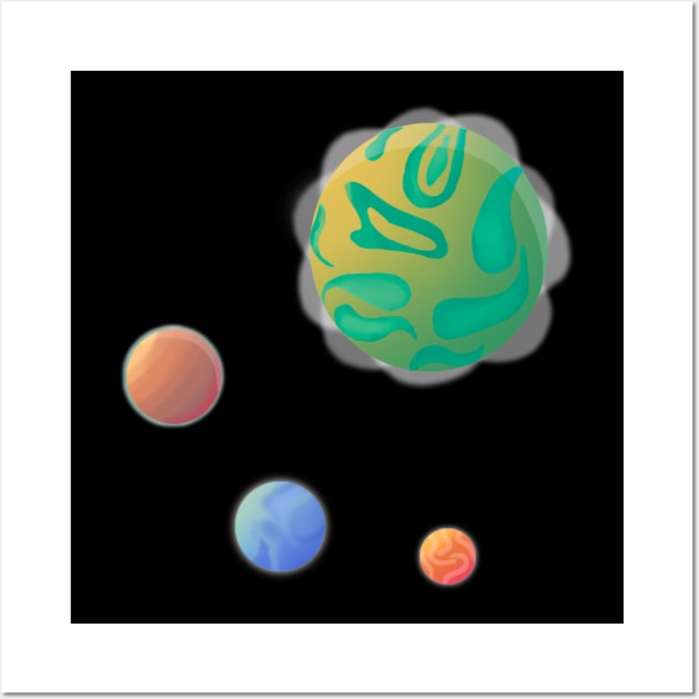 Space planet Wall Art by an_agony